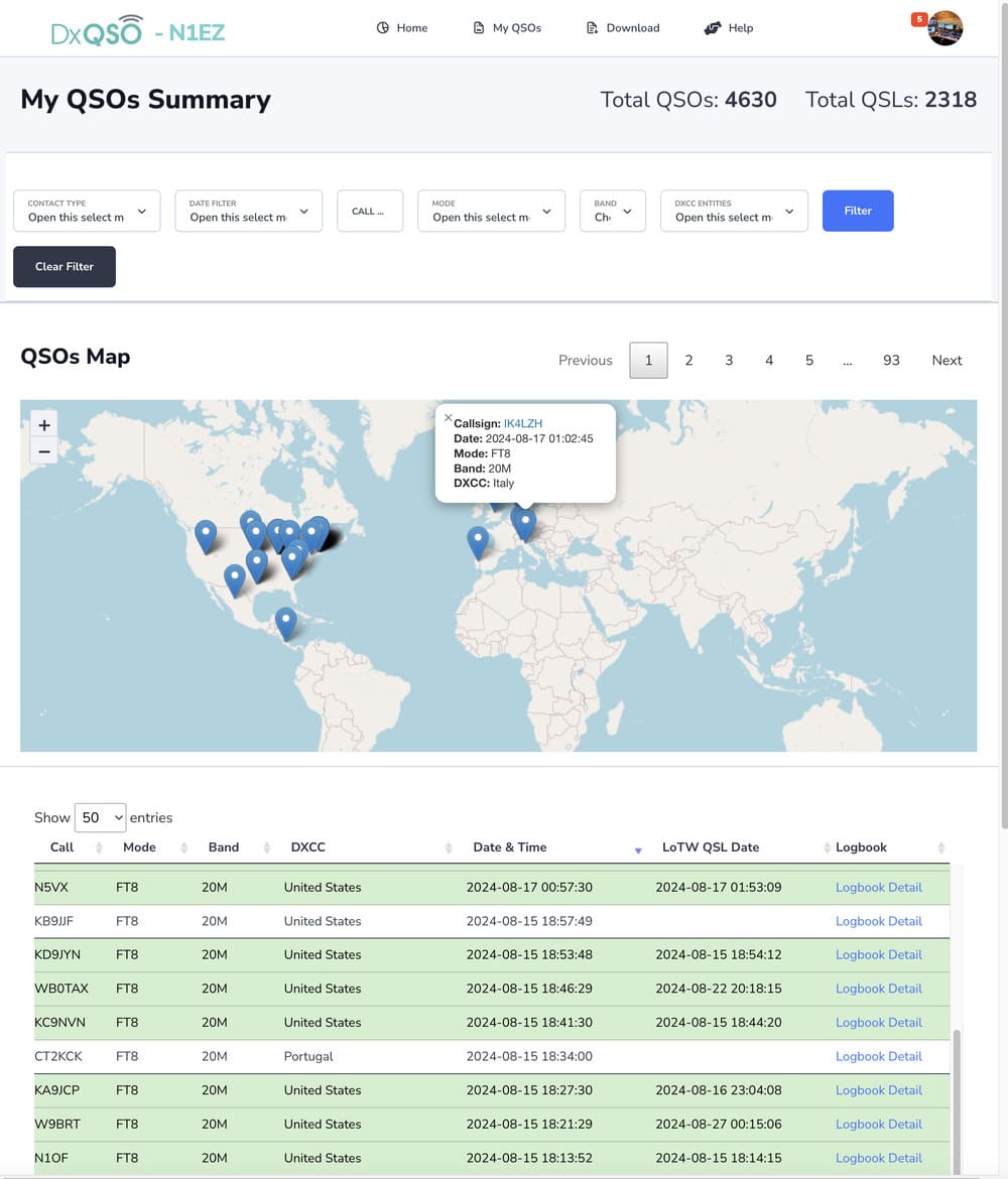 DxQSO.NET Browser